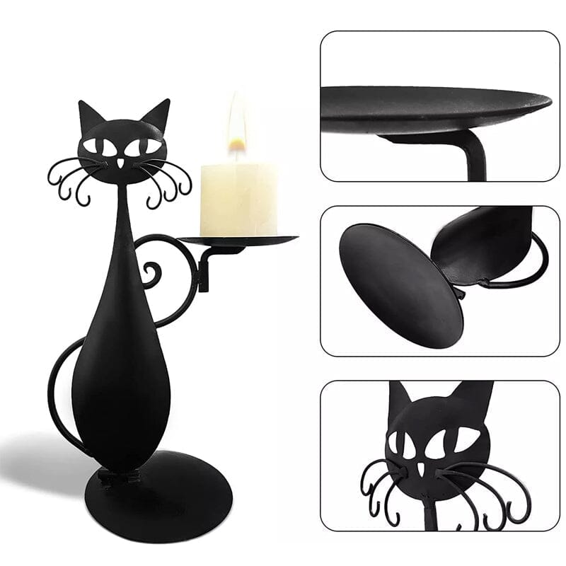 Bougeoir Chat Noir