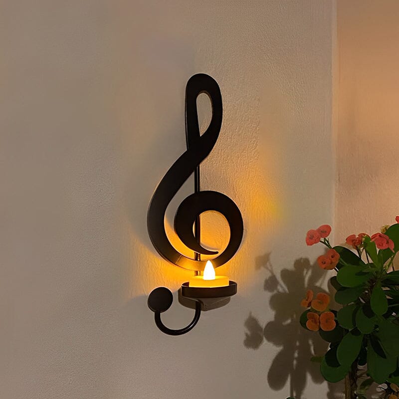 🔥Applique Murale Note de Musique Noire💡