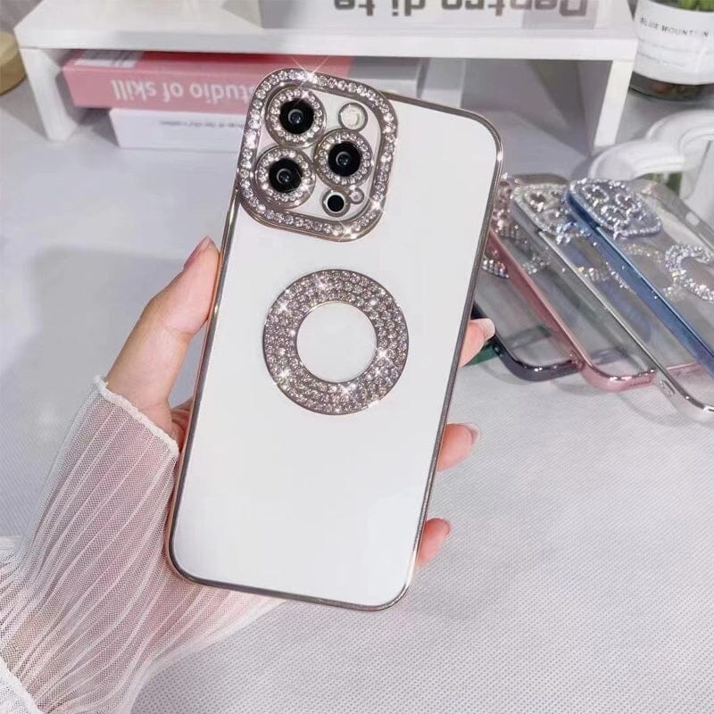 Étui de téléphone transparent de protection de mode de luxe en silicone souple strass