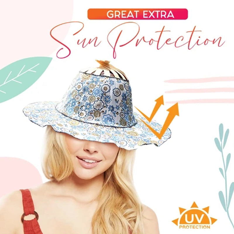 Chapeau de soleil pliable en bambou