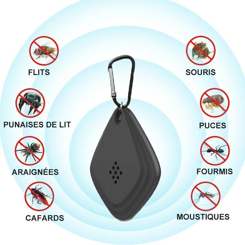 Répulsif à Insectes Intelligent à Ultrasons Portable