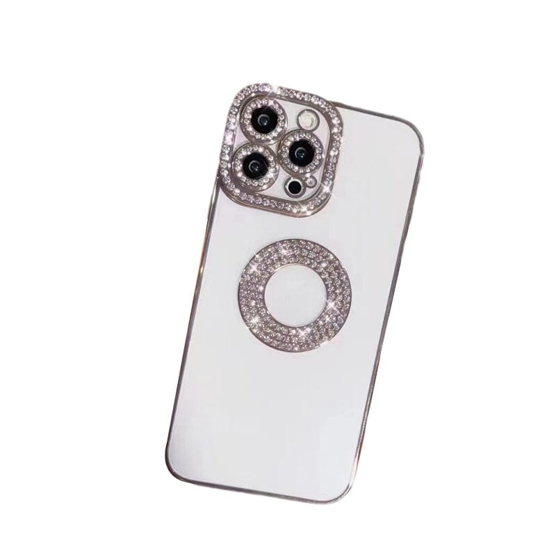 Étui de téléphone transparent de protection de mode de luxe en silicone souple strass