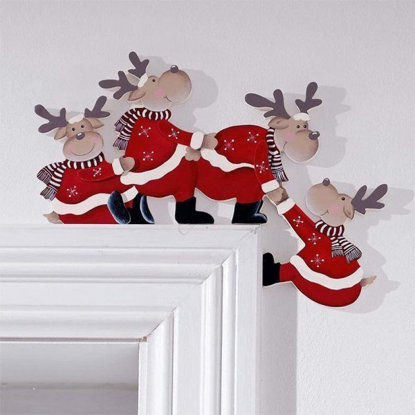 🎄Décoration de Cadre de Porte de Noël🦌