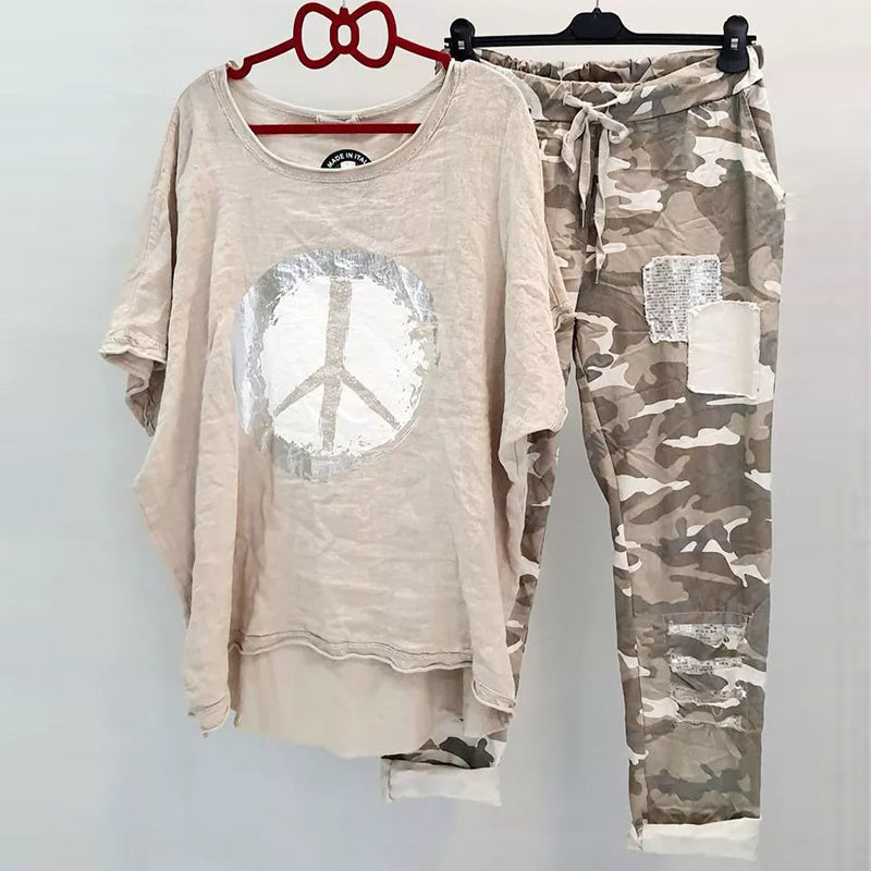 Costume camouflage deux pièces pour femmes