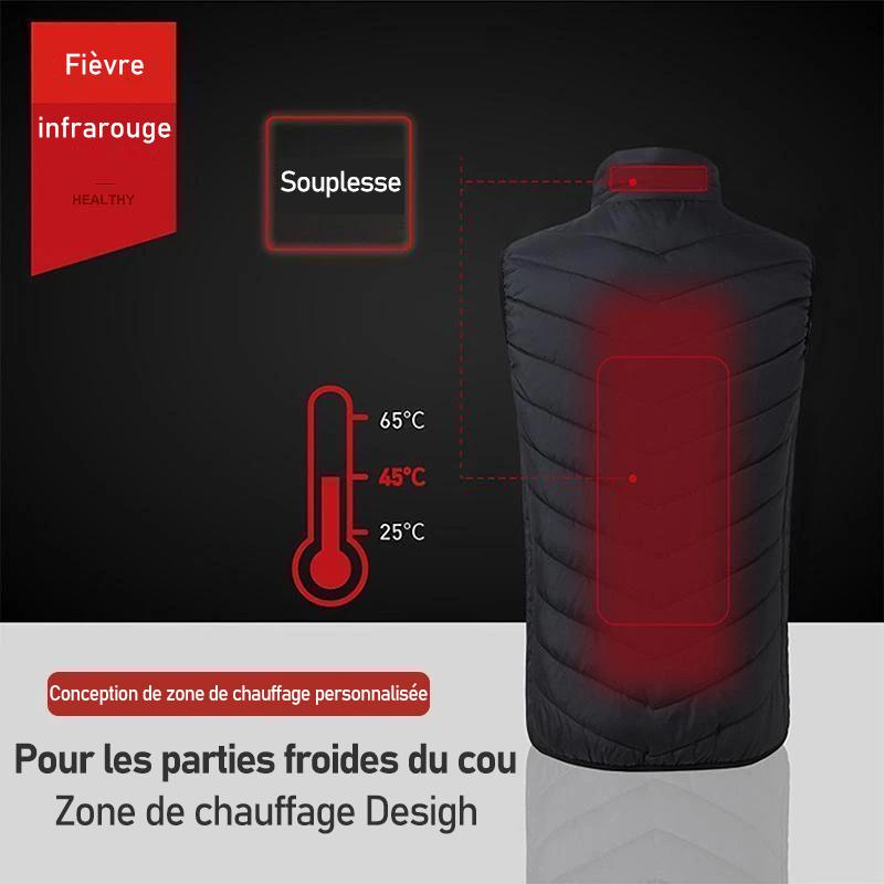 Gilet chauffant unisexe