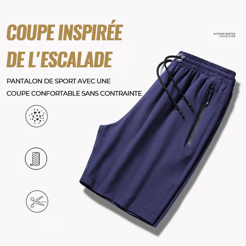 Short extensible en soie glacée grande taille pour hommes