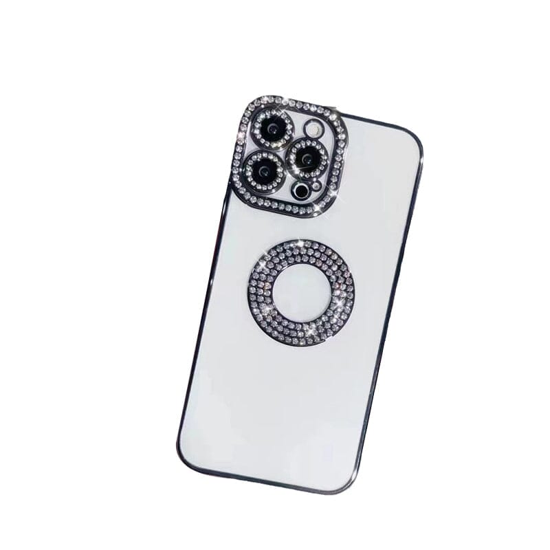 Étui de téléphone transparent de protection de mode de luxe en silicone souple strass