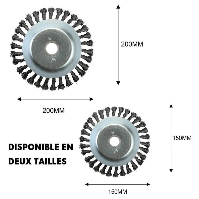 Brosse de Roue de Fil de Torsion Ronde