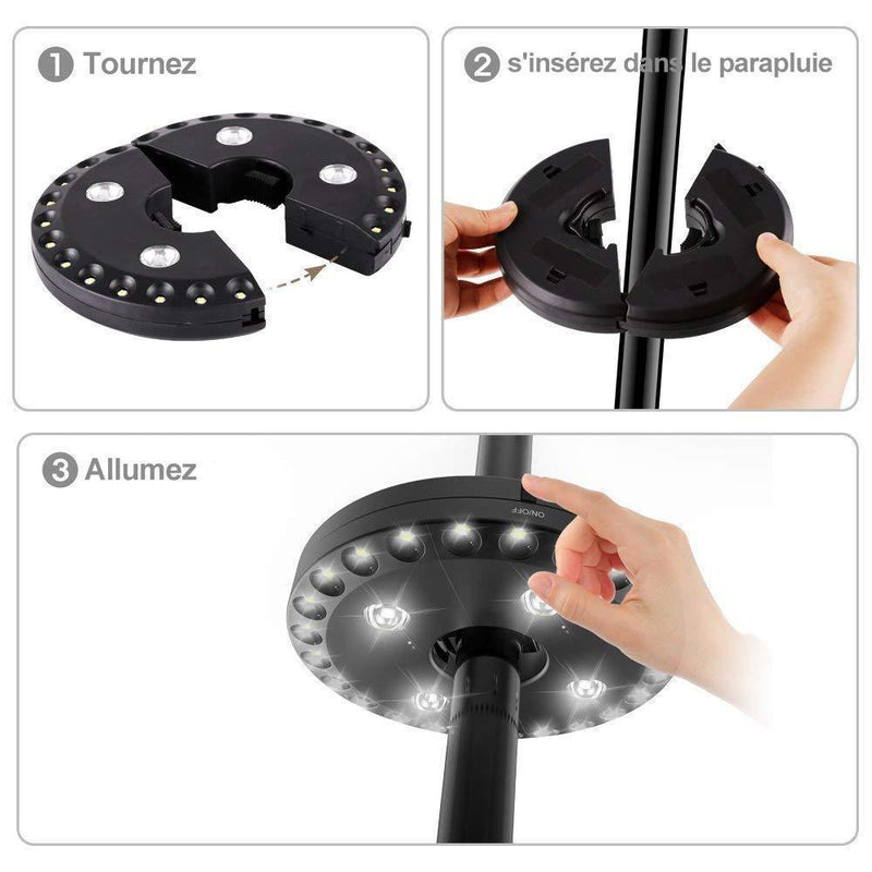 Domom® LED Lumière de Parapluie (Mise à niveau)