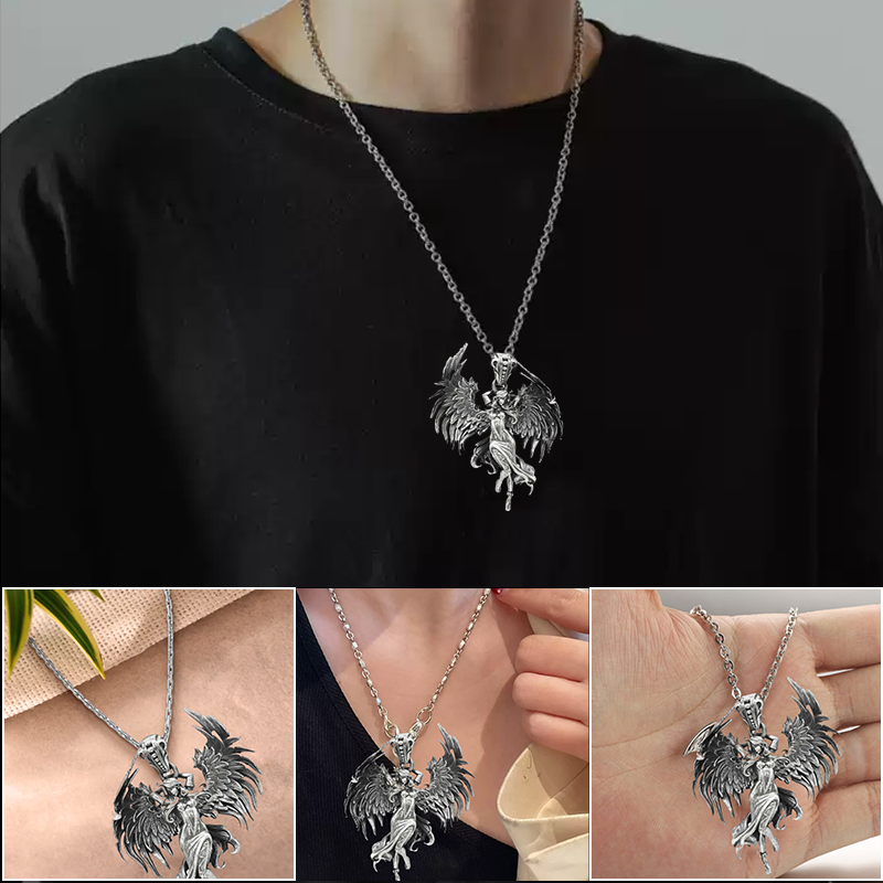 Collier pendentif ange maléfique