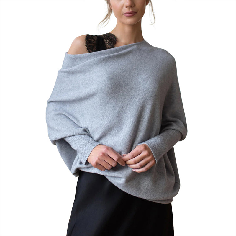 Pull drapé asymétrique