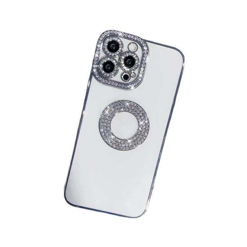 Étui de téléphone transparent de protection de mode de luxe en silicone souple strass