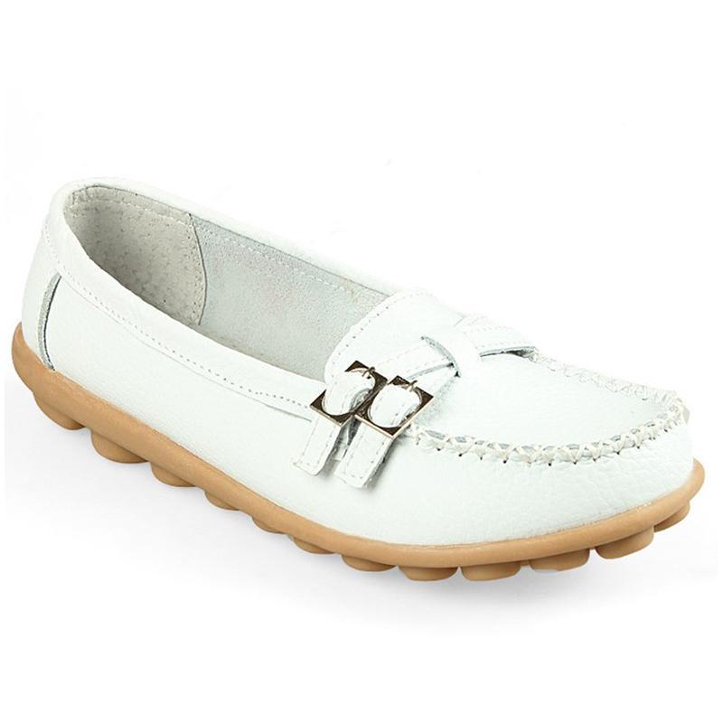 Mocassin Femme en Cuir, Chaussures Femme en Cuir Confortables