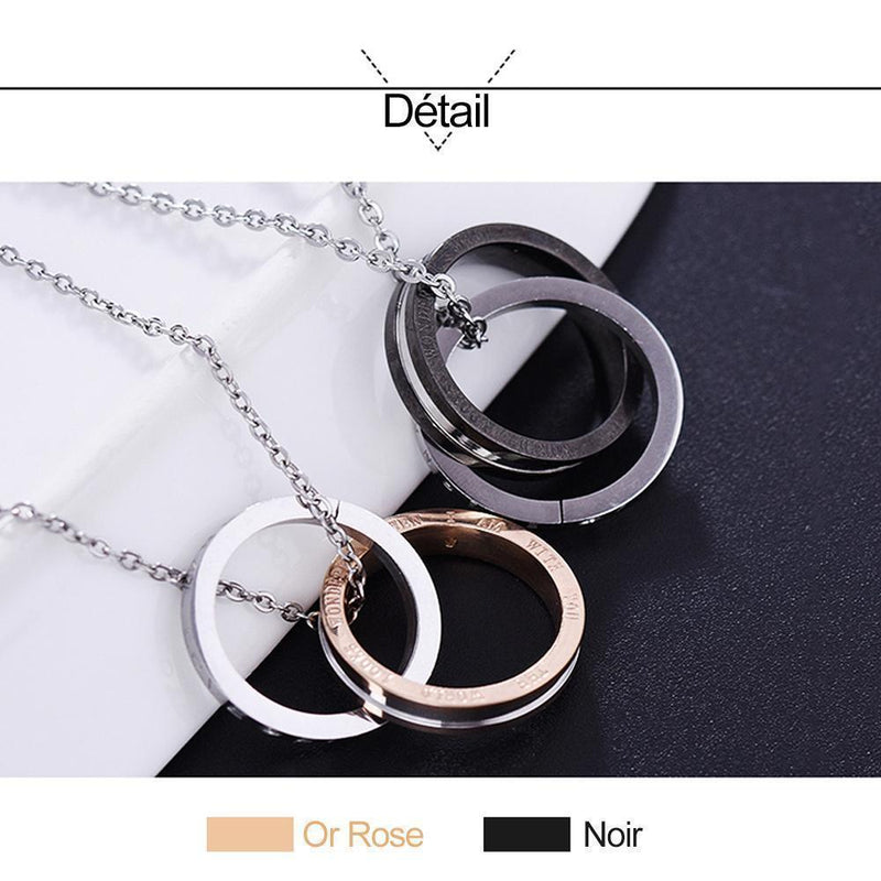 Eternal Love Collier de Couple en Acier Inoxydable - ciaovie