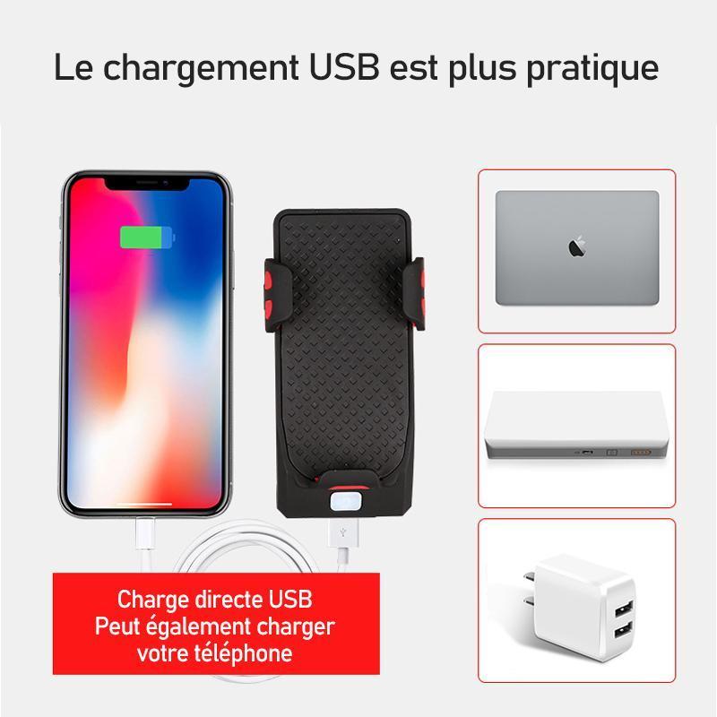 Support de Téléphone Portable avec Éclairage de Vélo