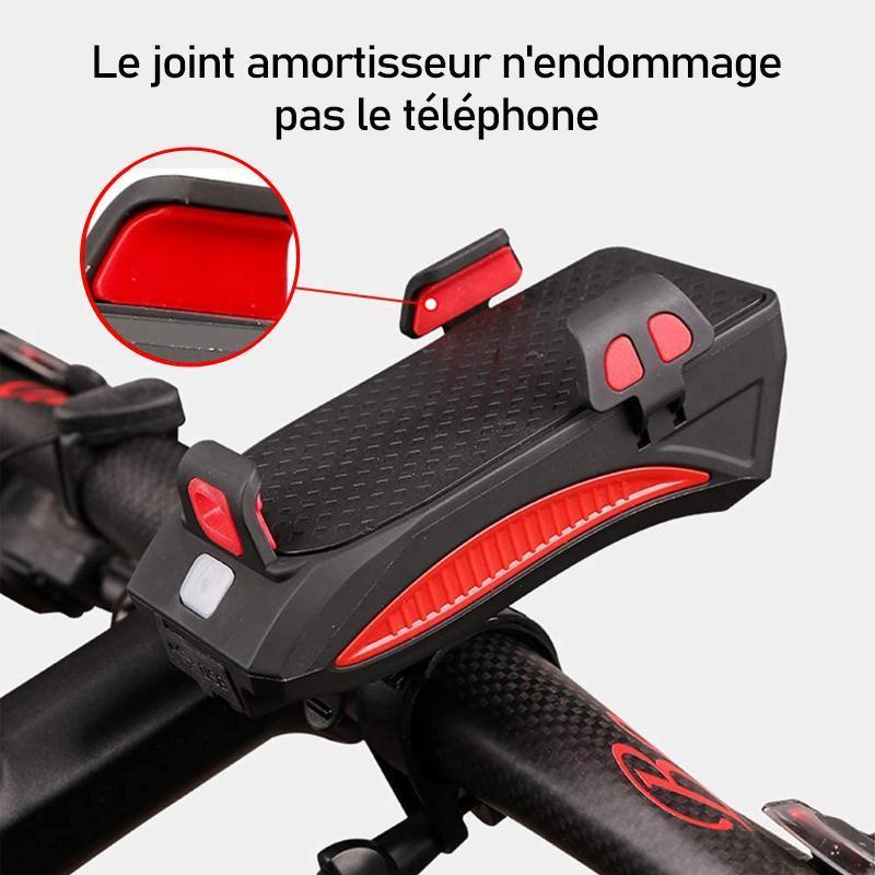 Support de Téléphone Portable avec Éclairage de Vélo